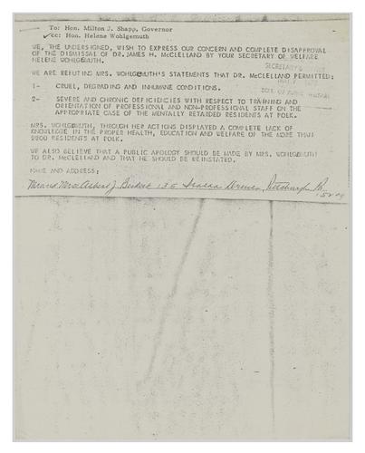 Letter from Mr. and Mrs. Beckert to Milton Shapp