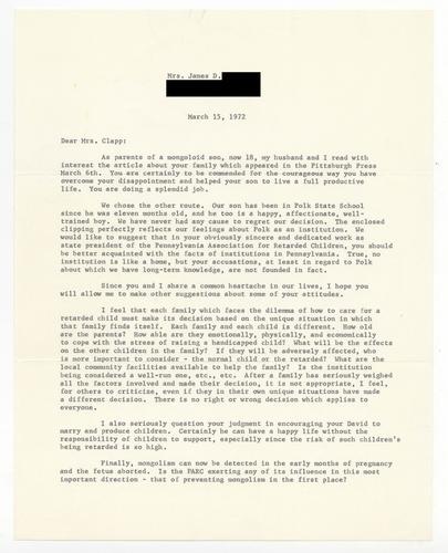 Letter from a Mother