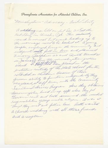 Clapp Speech Regarding Ruth Kennedy and Ralph Randolph