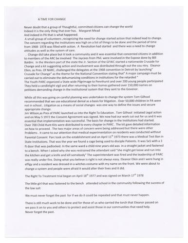 "A Time for Change" Speech