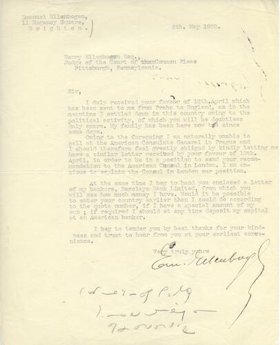Letter from Emanuel Ellenbogen to Henry Ellenbogen (5)