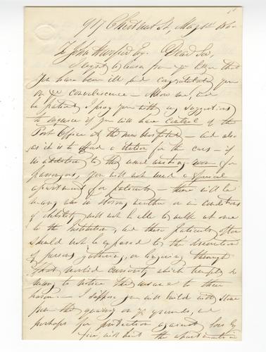 Letter from Dorothea Dix to John Harper