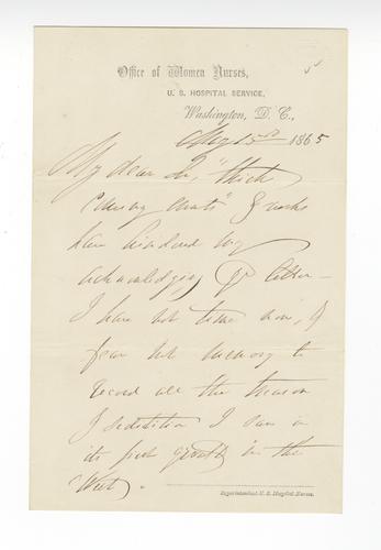 Letter from Dorothea Dix to John Harper