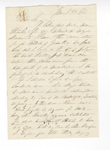 Letter from Dorothea Dix to John Harper
