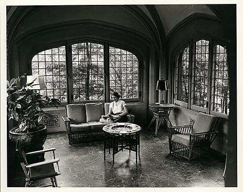 A Chatham College Student Finds a Quiet Moment in a Campus Study