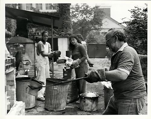 Professor of Art, Jerry Caplan, Leads a Clay Press Workshop