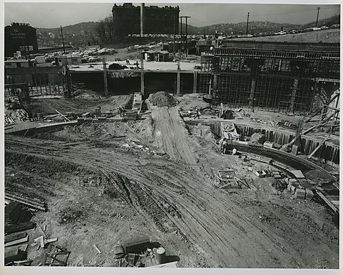 Construction of the Civic Arena wall (2)