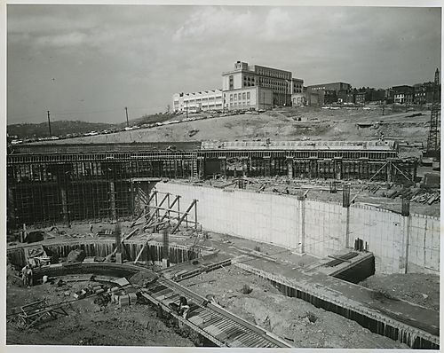 Northeastern external wall construction of the Civic Arena