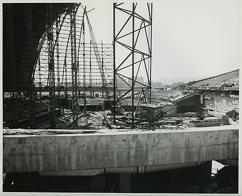 Construction of Civic Arena's dome and supports (2)