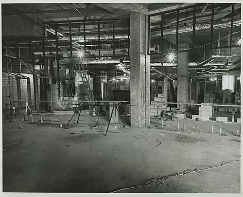 Interior construction of the Civic Arena
