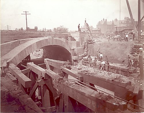 View from top of street