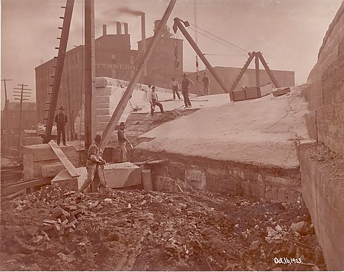 Men posing on bridge