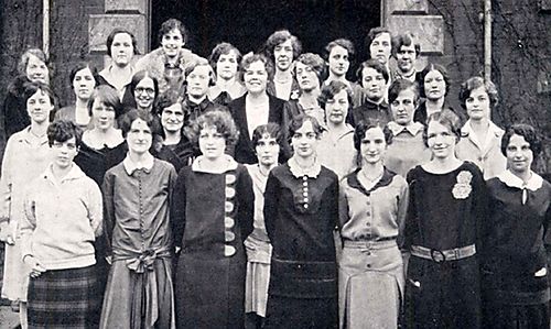 Rachel Carson in Yearbook Photo of the Omega Literary Society