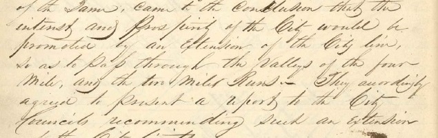 Extension of the Pittsburgh City Limits Minute Book