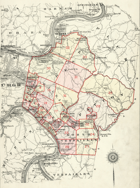 1895 – Real estate plat-book of the eastern vicinity of Pittsburgh